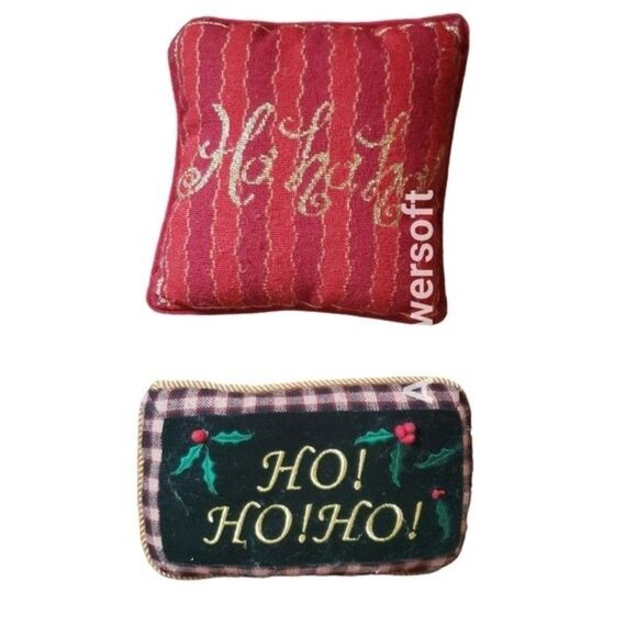 Set of vintage Christmas throw pillows - Picture 1 of 3